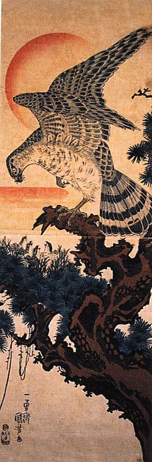 Hawk by Utagawa kuniyoshi
